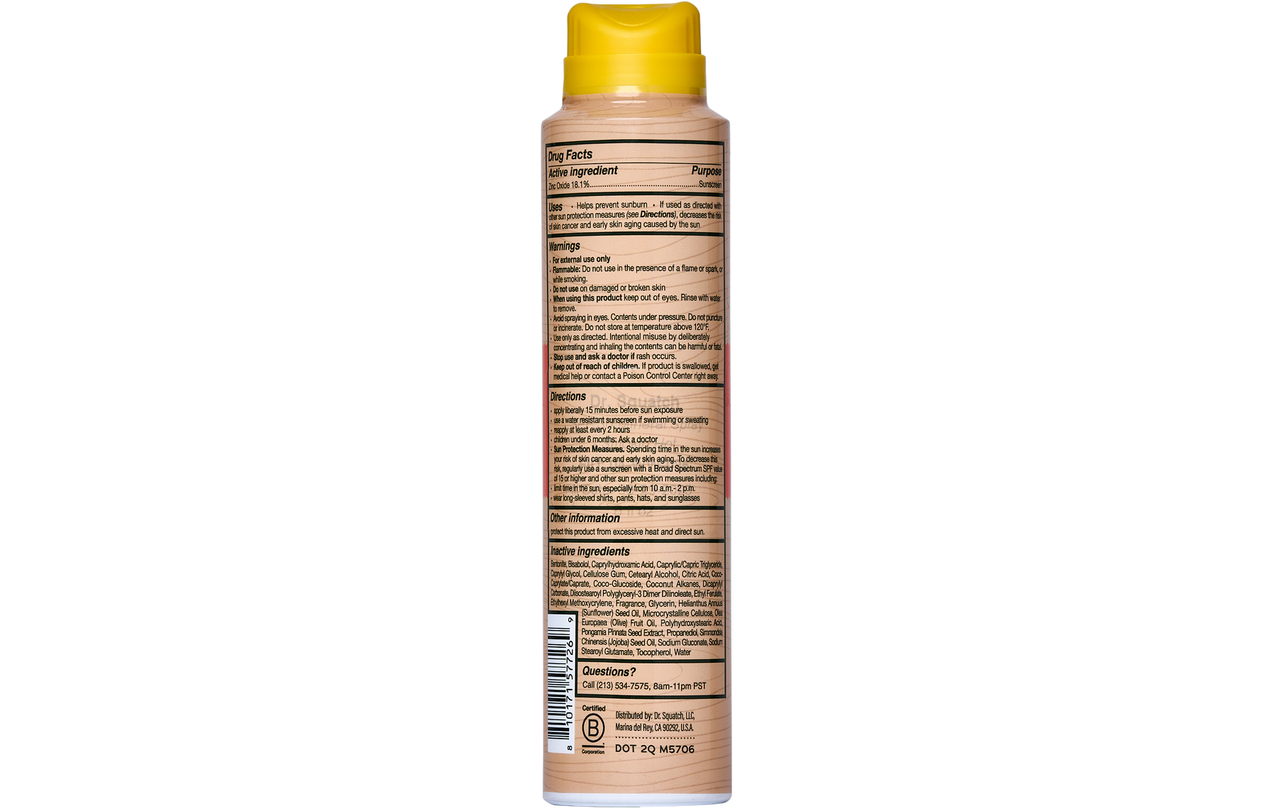 Dr. Squatch Spray | SPF 30 UVA/UVB Protection | Non-Greasy Mineral Sunscreen for Men - Clean Comfort