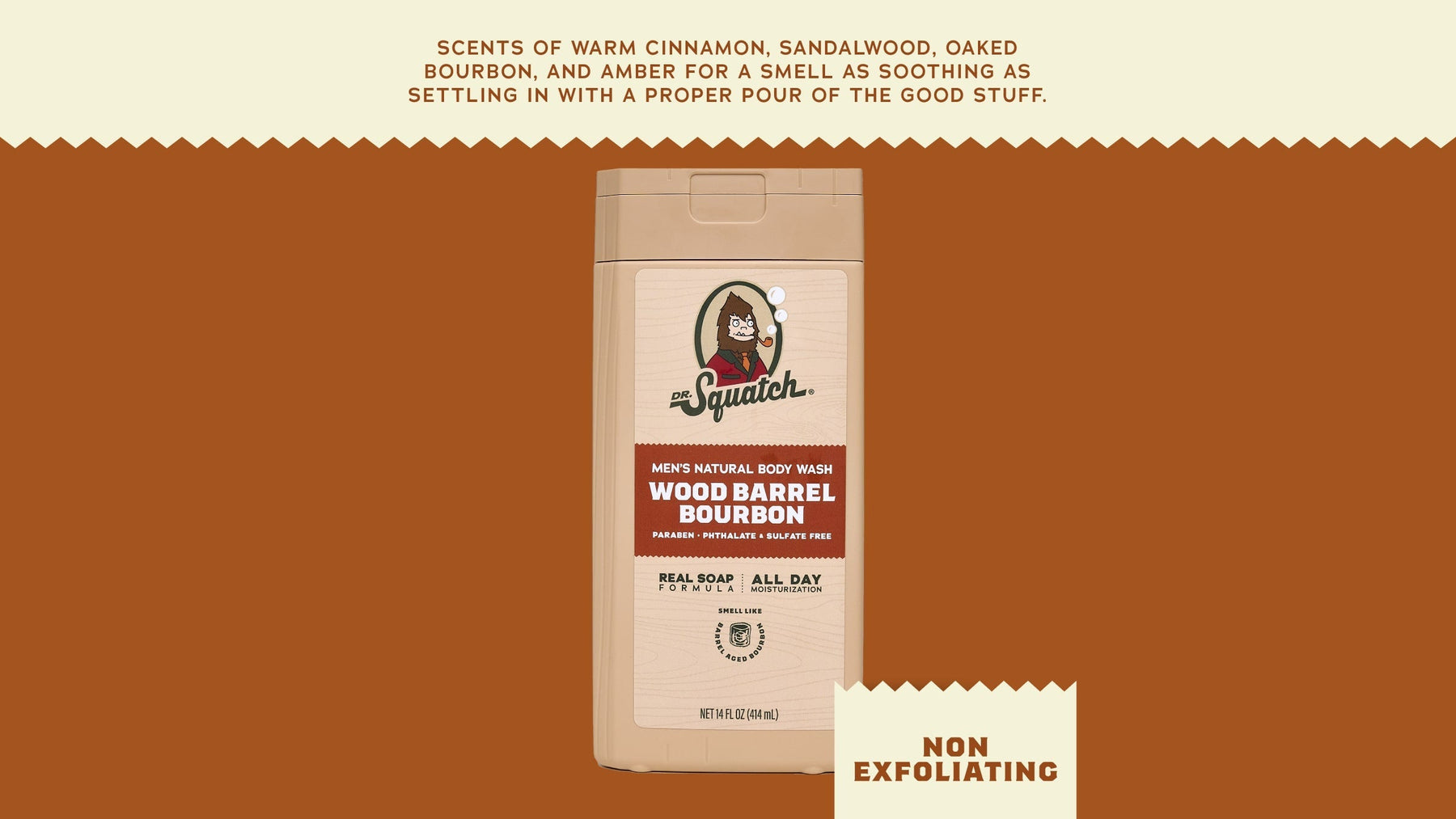 14 oz Wood Barrel Bourbon Body Wash - Modern Blend