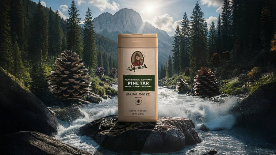14 oz Pine Tar Exfoliating Body Wash - Bright Scent