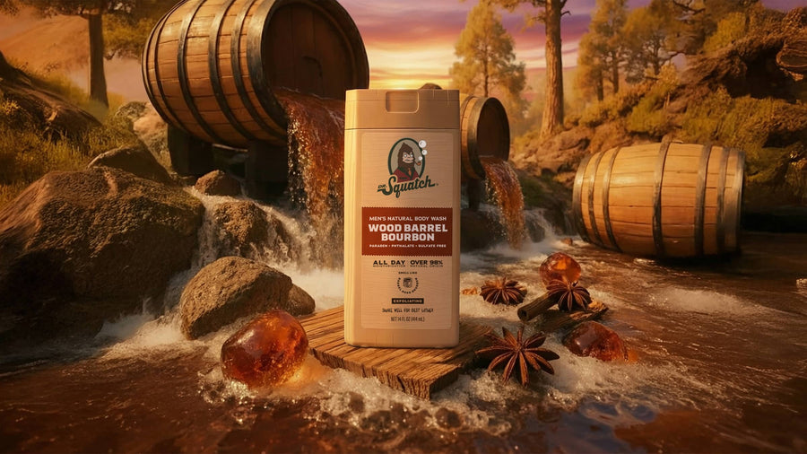 14 oz Wood Barrel Bourbon Exfoliating Body Wash - Easy Spritz