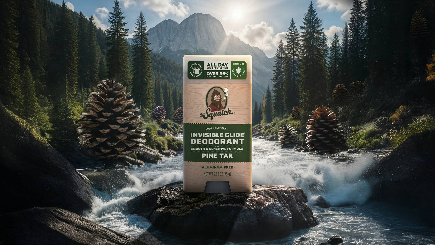 Pine Tar Invisible Glide Deodorant - Daily Scent